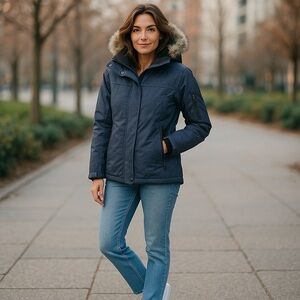 Columbia Titanium Blue Coat Hooded